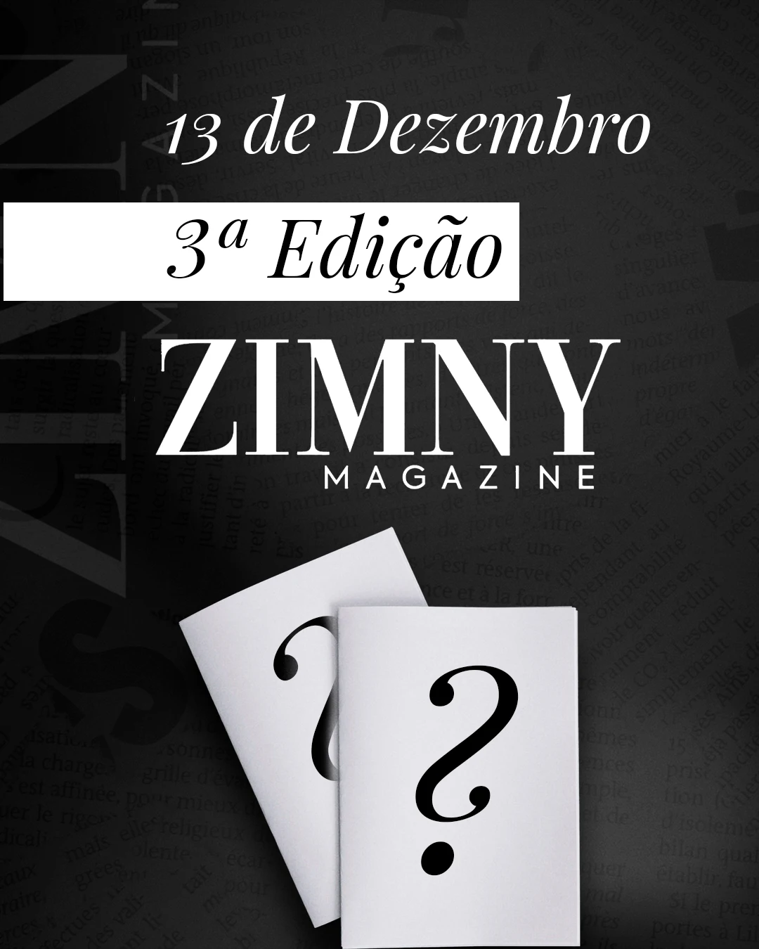Banner 3ª edição Zimny Magazine mobile