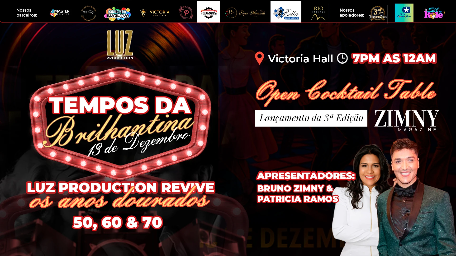Banner Tempos da Brilhantina